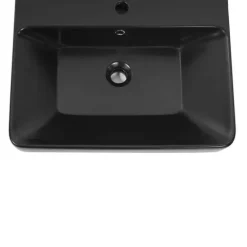 Design Waschbecken 60x45 Waschtisch Schwarz matt 60cm x 45cm Luxury