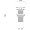 Design Schaftventil Alwaysopen lang 1 1/4" matt chrom