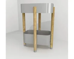 Devo Standregal Sonet BxHxT 49 x 68 x 34 cm grau/Eiche/edelstahl