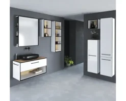 Devo Hängeschrank offen Sonus 2.0 BxHxT 38 x 63 x 28 cm arctic white hochglanz