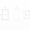 Devo Hängeschrank offen Sonus 2.0 BxHxT 38 x 63 x 28 cm classico muschel