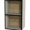 Devo Hängeschrank offen Sonus 2.0 BxHxT 38 x 63 x 28 cm dakar suedette matt/Eiche