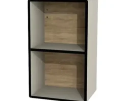 Devo Hängeschrank offen Sonus 2.0 BxHxT 38 x 63 x 28 cm dakar suedette matt/Eiche