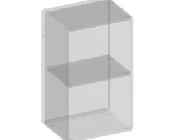 Devo Hängeschrank offen Sonus 2.0 BxHxT 38 x 63 x 28 cm dakar suedette matt/Eiche