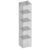 Devo Seitenschrank offen Sonet BxHxT 35 x 164 x 30 cm classico stone grey/Eiche