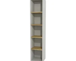 Devo Seitenschrank offen Sonet BxHxT 35 x 164 x 30 cm hellgrau/Eiche