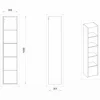 Devo Seitenschrank offen Sonet BxHxT 35 x 164 x 30 cm structure dakar/Eiche