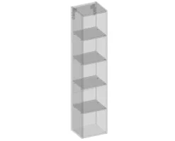 Devo Seitenschrank offen Sonet BxHxT 35 x 164 x 30 cm structure graphit/Eiche