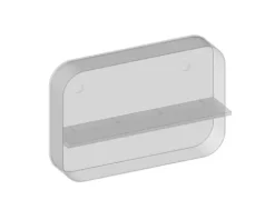 Devo Wandregal Sonet BxHxT 60 x 40 x 15 cm schwarz/Eiche
