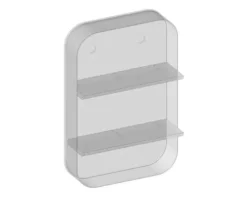 Devo Wandregal Sonet BxHxT 40 x 60 x 15 cm schwarz/Eiche