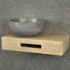 Differnz Aufsatzwaschbecken Hura L 28 cm Beton grau