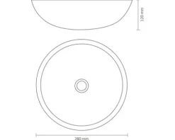 Differnz Aufsatzwaschbecken Hura L 28 cm Beton grau