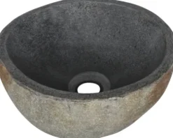 Differnz Aufsatzwaschbecken aus Naturstein Ruz 23 x 23 cm grau matt 36.102.51