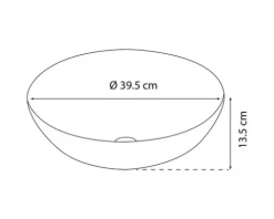 Differnz Aufsatzwaschbecken SLIM 39,5 x 39,5 cm schwarz matt 38.010.80