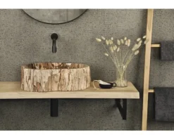 Differnz Aufsatzwaschbecken versteinertes Holz ca. 45 cm sand 36.102.16