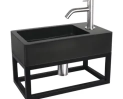Differnz Handwaschbecken Hura L 40 x 22 cm Basaltstein