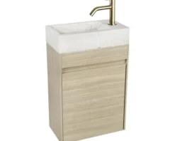 Differnz Waschtischunterschrank HURA L BxHxT 39,5 x 52 x 21,5 cm Frontfarbe eiche