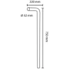 Differnz Abgangsbogen für Waschtische 750 x 220 mm Ø32 mm matt chrom