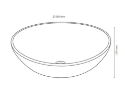 Differnz Aufsatzwaschbecken Bright 36 x 36 cm Keramik gold 38.009.29
