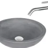 Differnz Aufsatzwaschbecken Ravano 40 x 40 cm dunkelgrau matt mit Beschichtung 38.251.02