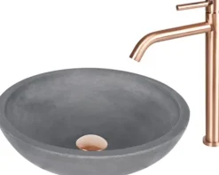 Differnz Aufsatzwaschbecken Ravano 40 x 40 cm dunkelgrau matt mit Beschichtung 38.251.02