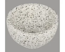 Differnz Aufsatzwaschbecken Ruz 23 x 23 cm Terrazzo schwarz weiß matt 36.102.10