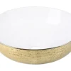 Differnz Aufsatzwaschbecken Snake 40 x 40 cm gold weiß 38.010.38