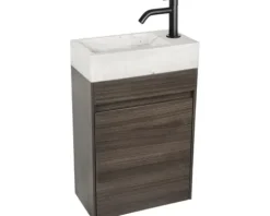 Differnz Handwaschbecken Hura L 40 x 22 cm Marmor weiß