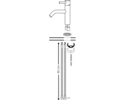 Differnz Waschtischarmatur DIFFERNZ weiß matt 30.413.98