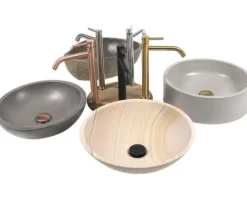 Differnz Waschtischarmatur für Aufsatzwaschbecken gold matt 30.414.14