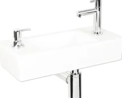 Differnz Waschtisch-Set 40 x 18 cm weiß / chrom glänzend 38.005.93
