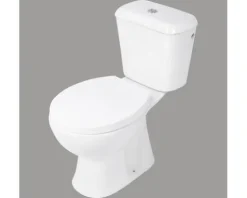 Differnz WC-Kombination Set WC Tiefspüler mit Spülrand weiß glänzend mit WC-Sitz 38.500.01