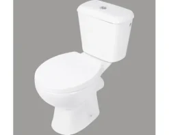 Differnz WC-Kombination Set WC Tiefspüler mit Spülrand weiß glänzend mit WC-Sitz 38.500.02