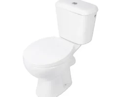 Differnz WC-Kombination Set WC Tiefspüler mit Spülrand weiß glänzend mit WC-Sitz 38.500.02