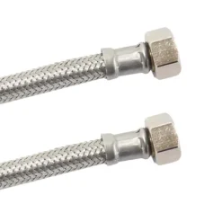 DN8 DVGW Panzerschlauch m. Edelstahlumflechtung 3/8 ÜM x 3/8 ÜM 800 mm