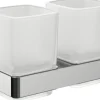 Doppelglashalter Emco Loft chrom/Kristallglas satiniert 052500100