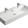 Doppelwaschbecken mit Unterschrank Sanox MAXX XL BxHxT 101x73x45.5 cm Frontfarbe weiss 81735501