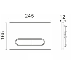 Drückerplatte Schwarz Matt Kompatibel zu Geberit Duofix Sigma / Delta 2 Mengenspülung