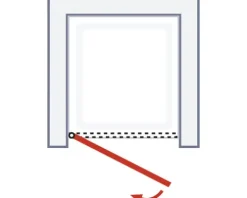 Drehtür in Nische Schulte Lugano 90 cm Klarglas Profilfarbe aluminium