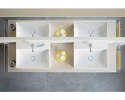 DURAVIT Aufsatzwaschbecken DuraSquare 60 x 47 cm weiß glänzend mit nicht verschließbarem Ablaufventil 2353600071