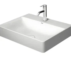 DURAVIT Aufsatzwaschbecken DuraSquare 60 x 47 cm weiß glänzend mit nicht verschließbarem Ablaufventil 2353600071