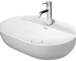DURAVIT Aufsatzwaschbecken Luv 60 x 40 cm weiß glänzend mit nicht verschließbarem Ablaufventil 0380600000