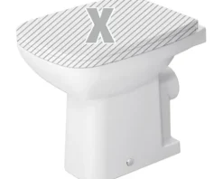 DURAVIT Stand-WC D-Code Tiefspüler mit Spülrand weiß glänzend ohne WC-Sitz 2108090000