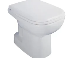 DURAVIT Stand-WC Set DuraHome Tiefspüler offener Spülrand weiß glänzend mit WC-Sitz 40260100A1