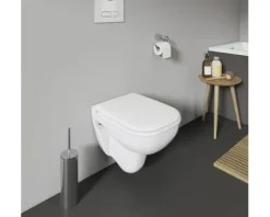 DURAVIT Wand-WC D-Code Tiefspüler mit Spülrand kurz weiß glänzend ohne WC-Sitz 2211090000