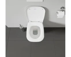 DURAVIT Wand-WC D-Code Tiefspüler mit Spülrand kurz weiß glänzend ohne WC-Sitz 2211090000
