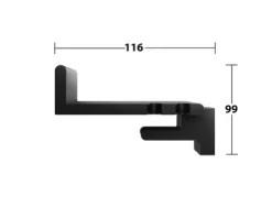 Duschablage KEUCO REVA Black Selection schwarz matt 12858370000
