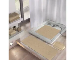 Duscheinlage Kleine Wolke Arosa 55 x 55 cm beige
