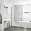 Duschrückwand BREUER Express Q72 Hochglanz Marmor weiß 210 x 100 cm 1413549000202
