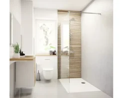 Duschrückwand BREUER Express Q72 Scandi horizontal Holzoptik 210 x 100 cm 1413544000202